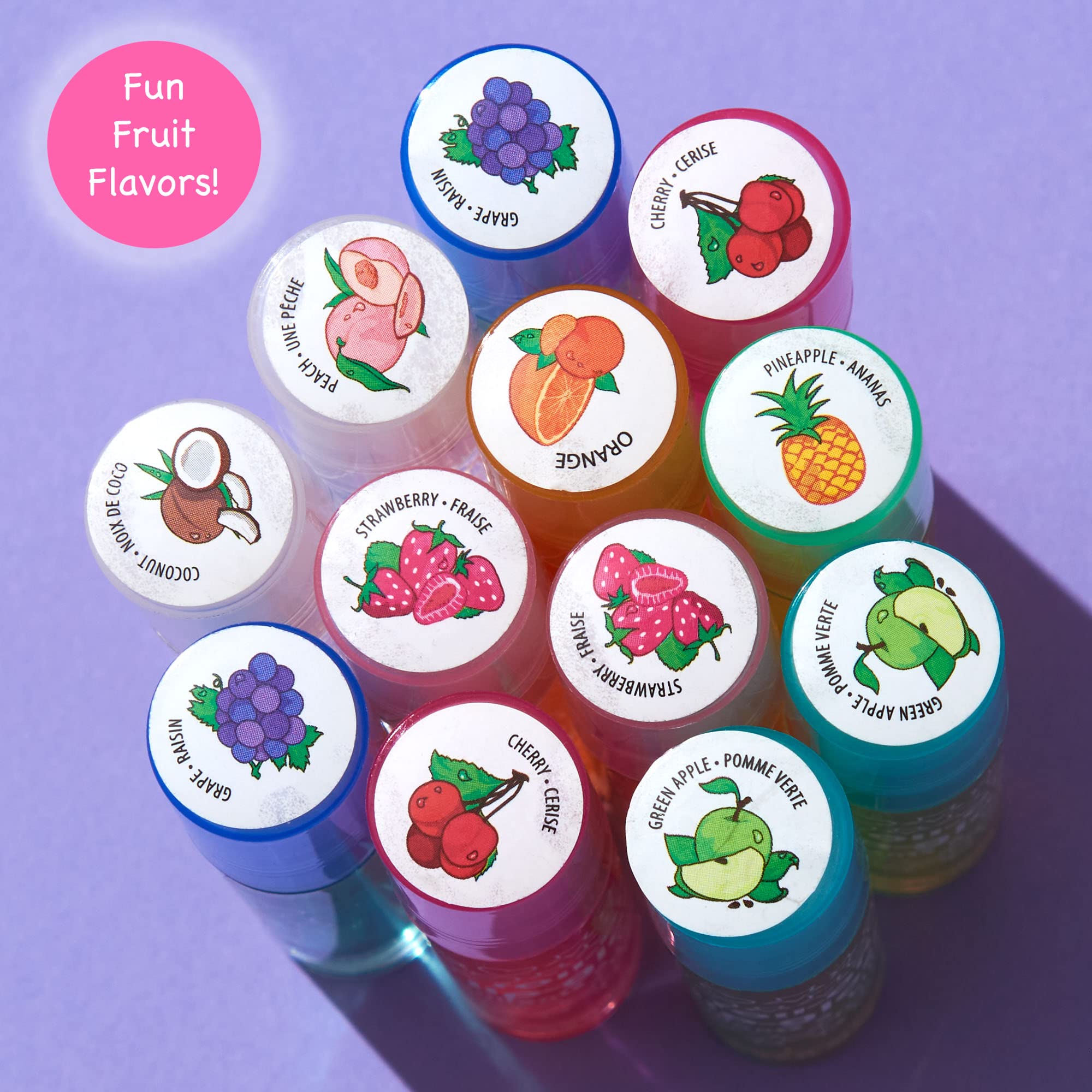 Expressions girl on-the-go lip gloss storage shows compact design for travel and playdates.