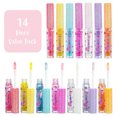 Expressions Girl two packs of seven flavored gloss wands offering glittery hi-shine finish