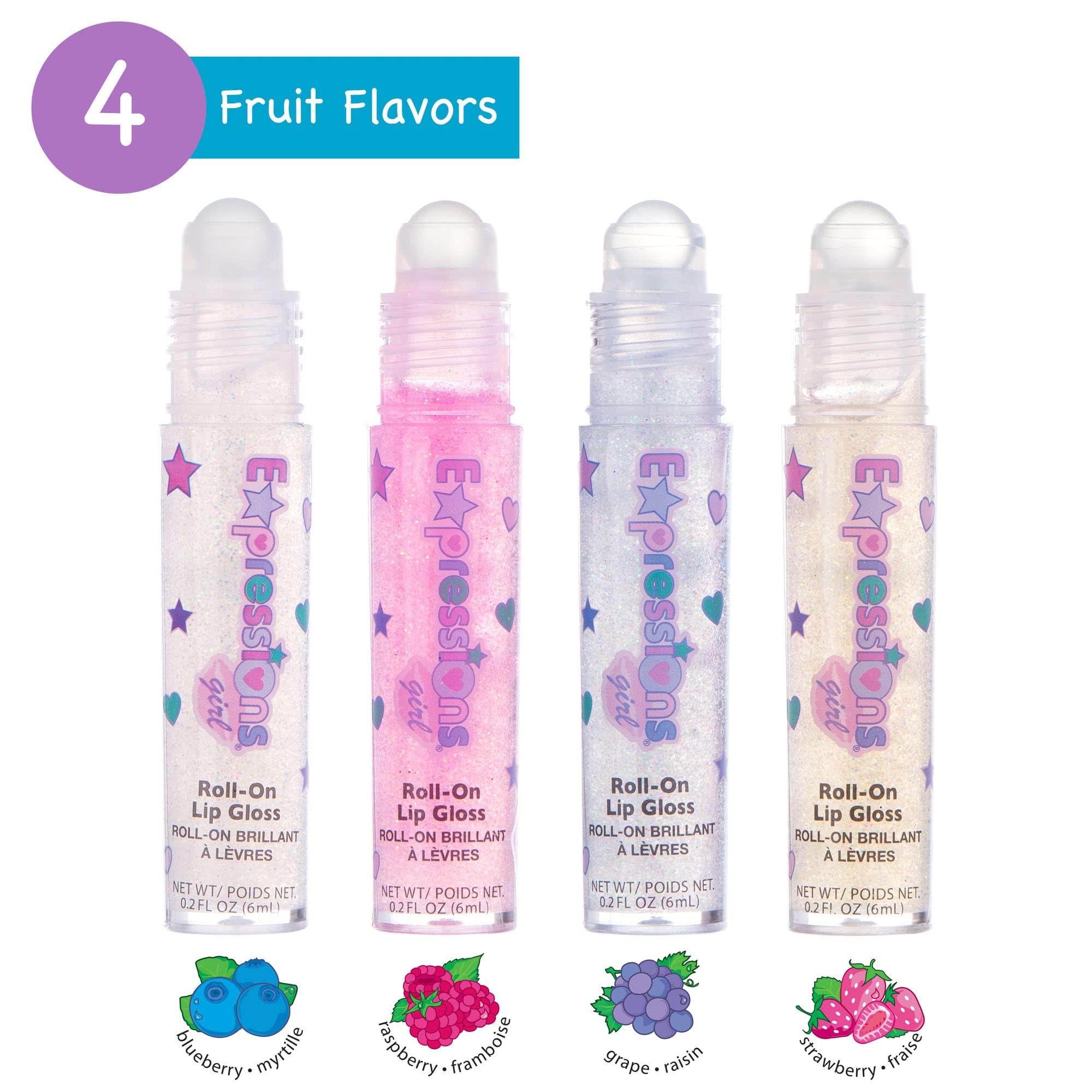 Expressions lip gloss necklace pack gift-ready packaging ideal for party favors.