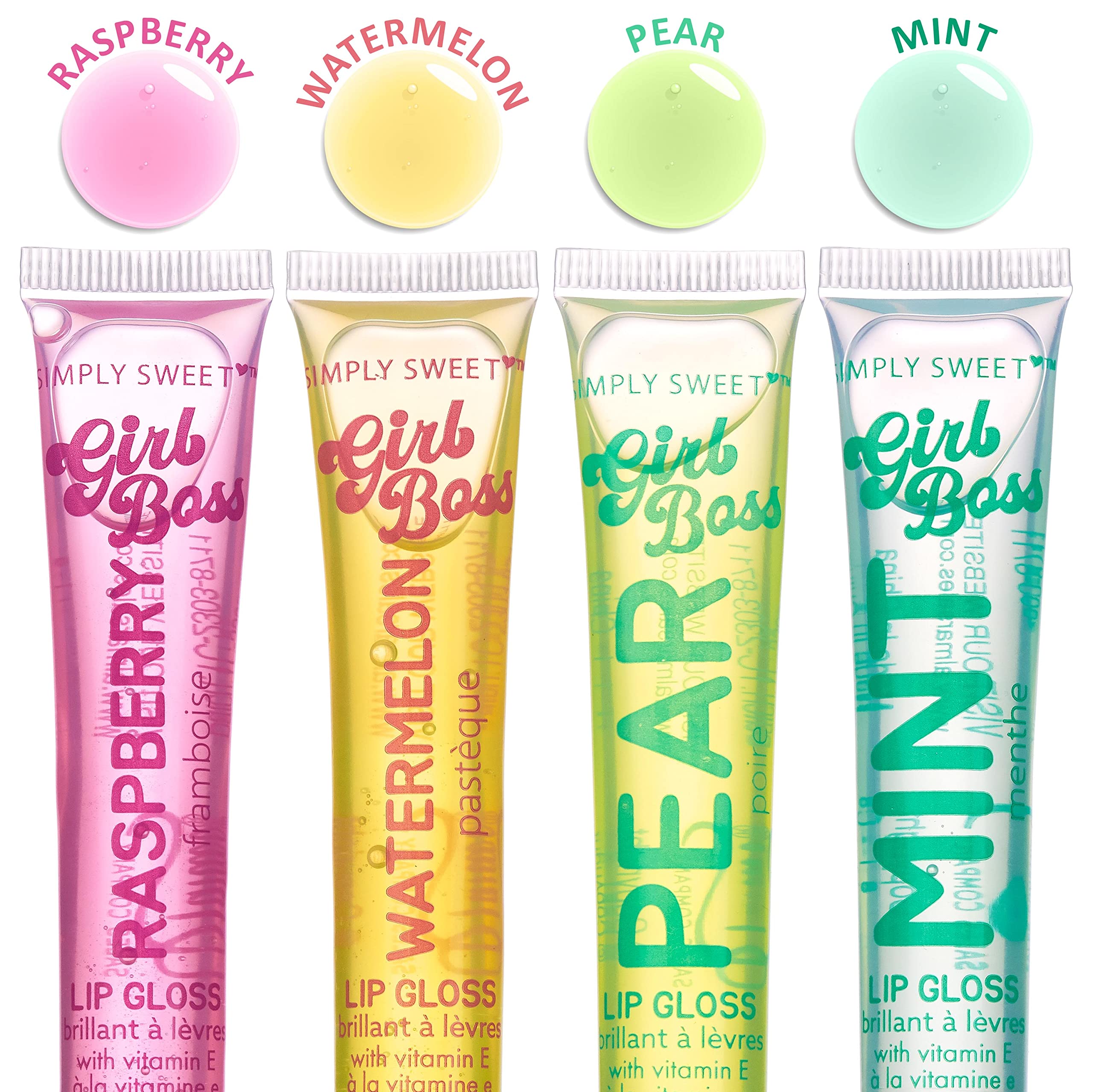 EXPRESSIONS pomegranate-flavor gloss tube shows conditioning feel on lips