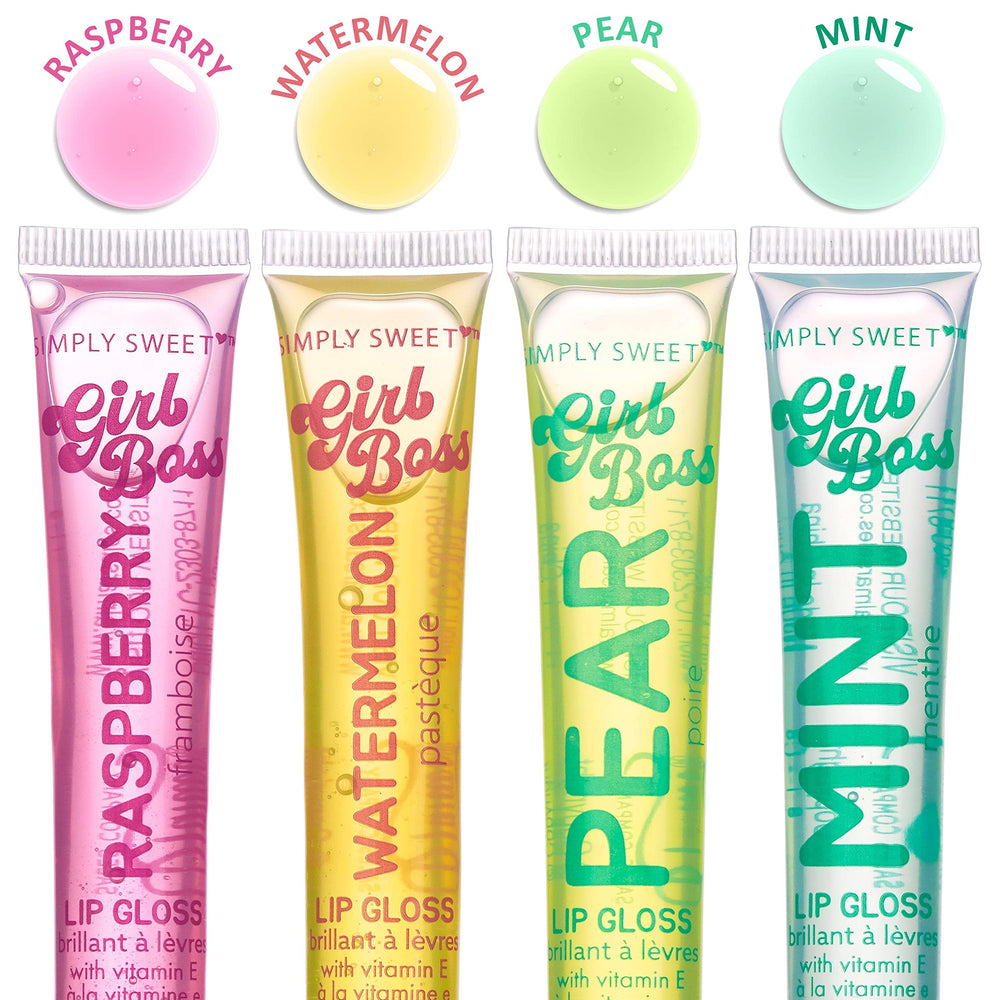 EXPRESSIONS pomegranate-flavor gloss tube shows conditioning feel on lips