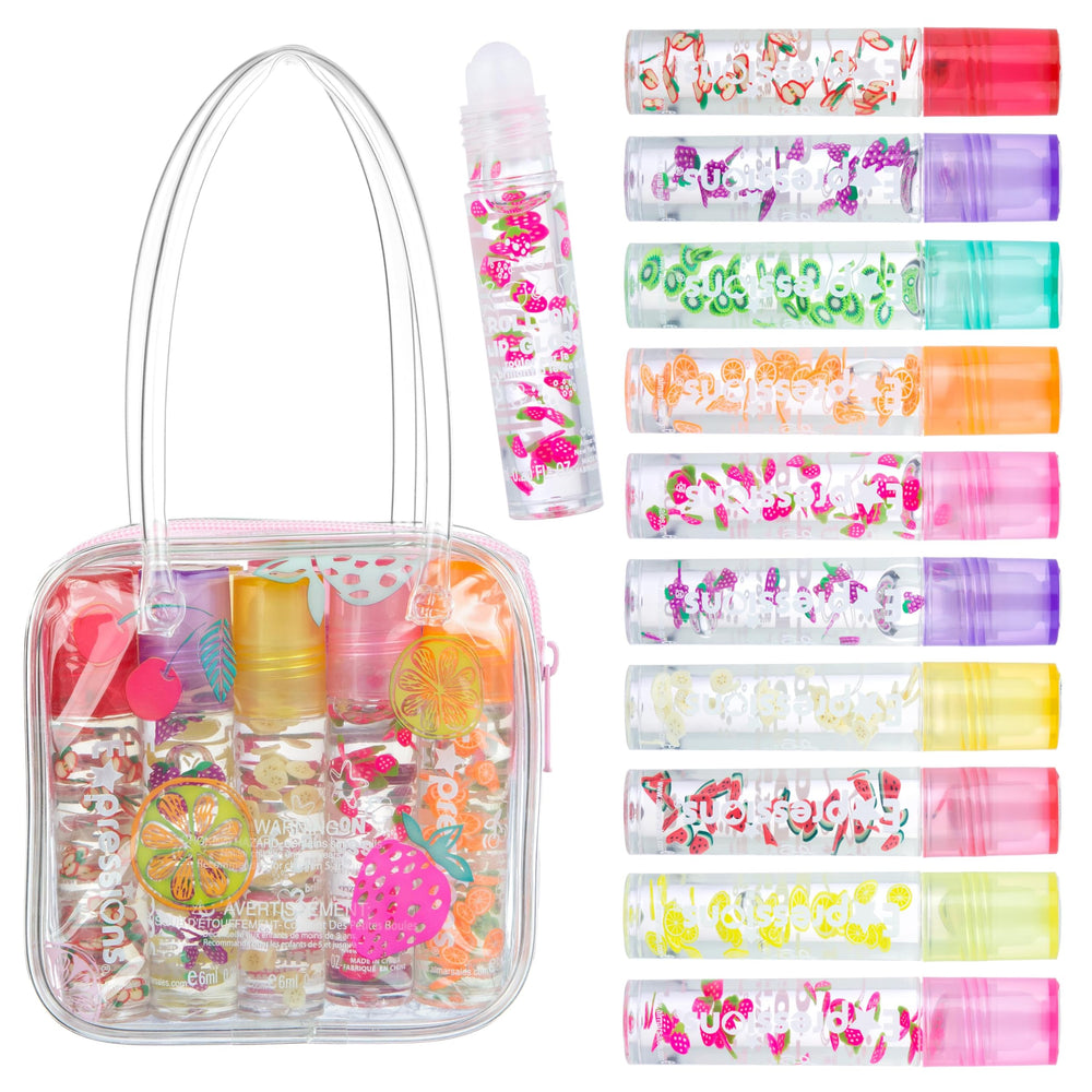 EXPRESSIONS roll-on labial set de 10 colores en estuche para fiestas.