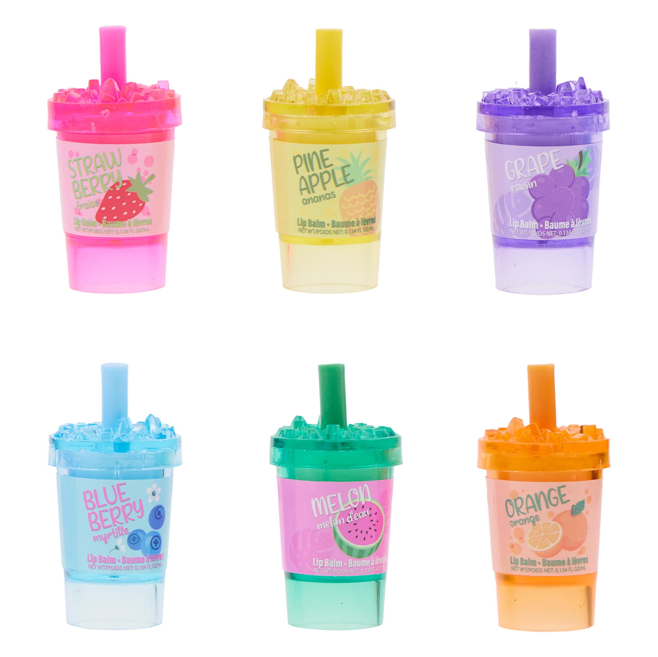 Expressions smoothie lip balm pineapple in bright container for refreshing flavor and hydration
