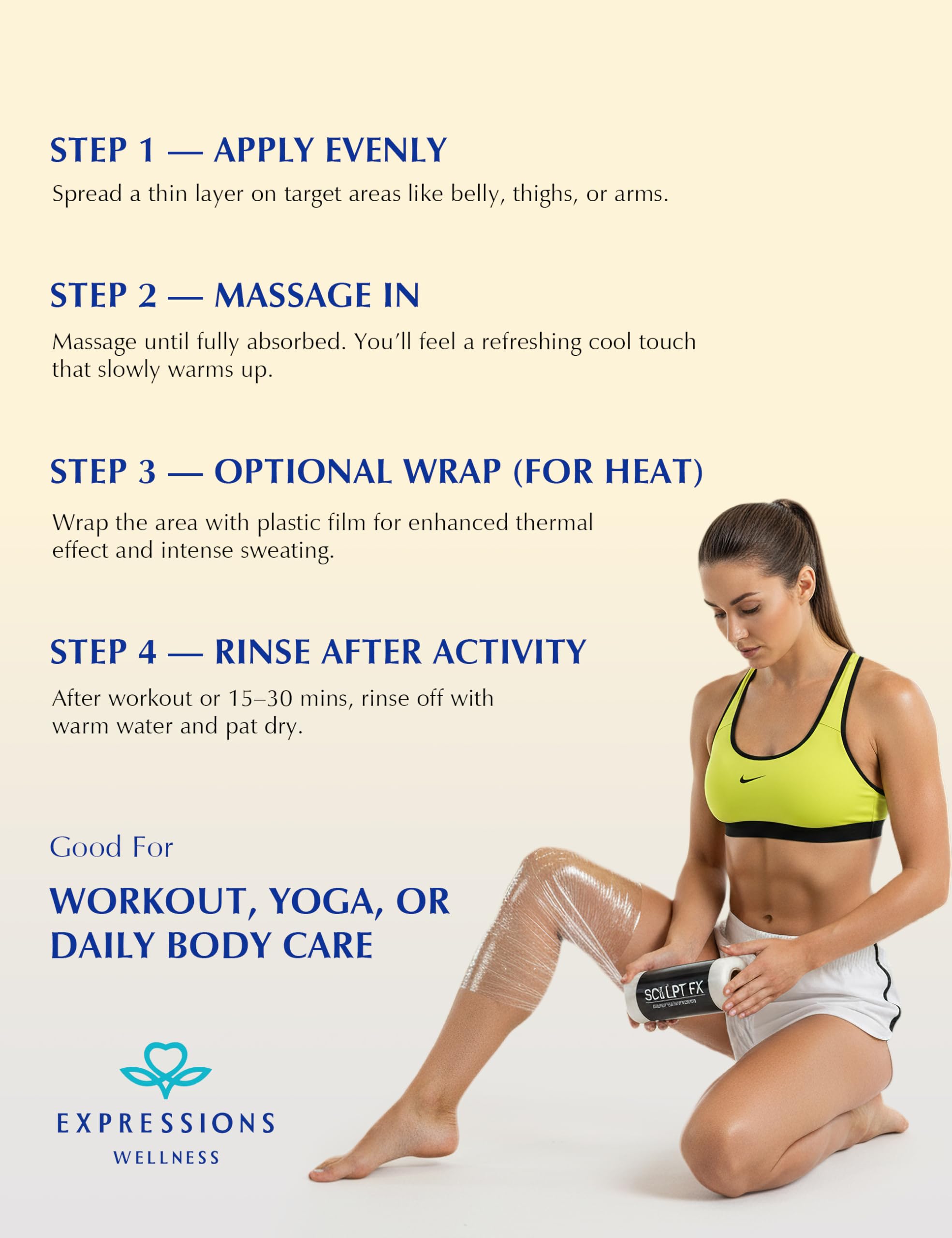 Expressions Wellness 200g packaging front view communicates a generous supply for regular use
