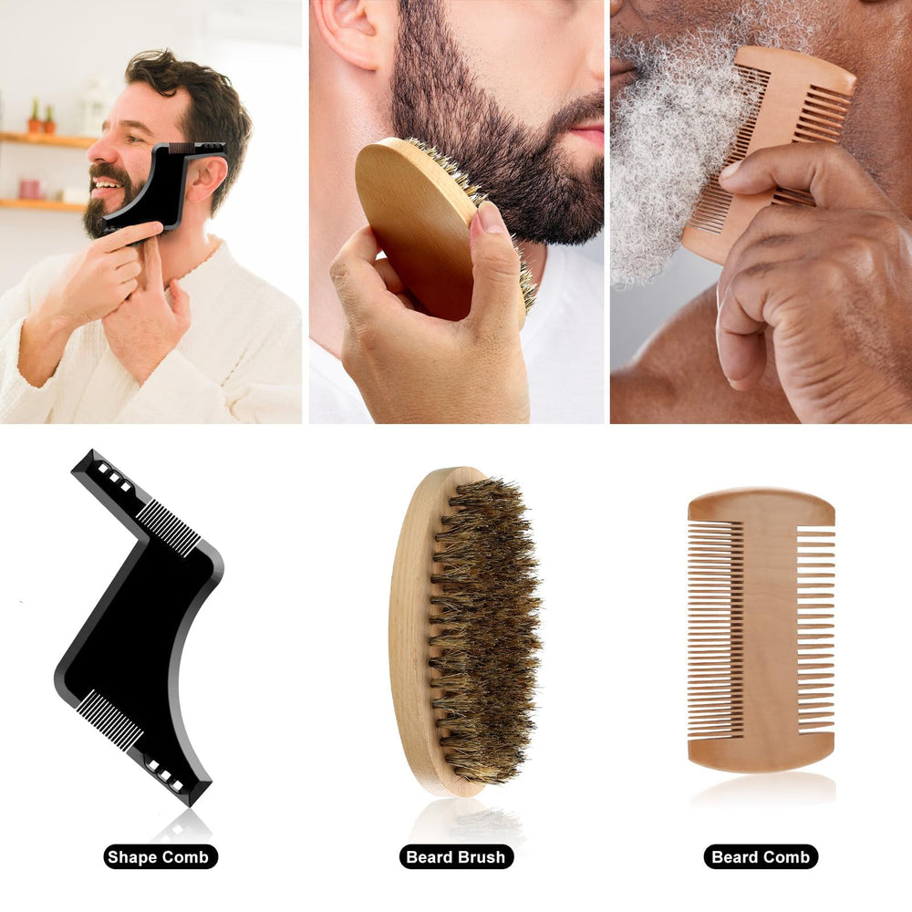 EXREIZST PU leather storage bag — portable, organized kit for travel-ready beard care.
