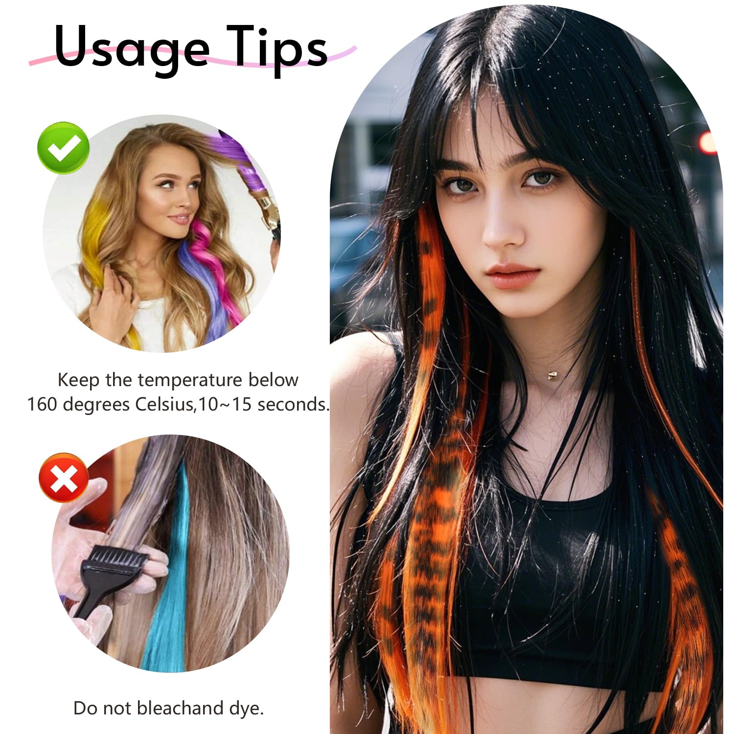 EXTACIO leopard print clip-in extensions withstand styling heat for versatile looks.