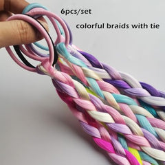 EXTACIO silky synthetic fiber hair extensions designed lightweight for kids' comfort