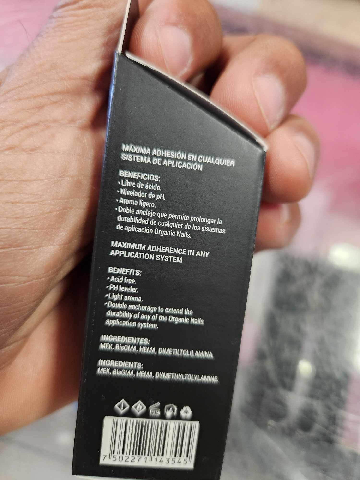 Extravaganza Nails protein bond primer 10ml adhesion demo visual bonds to natural nails.