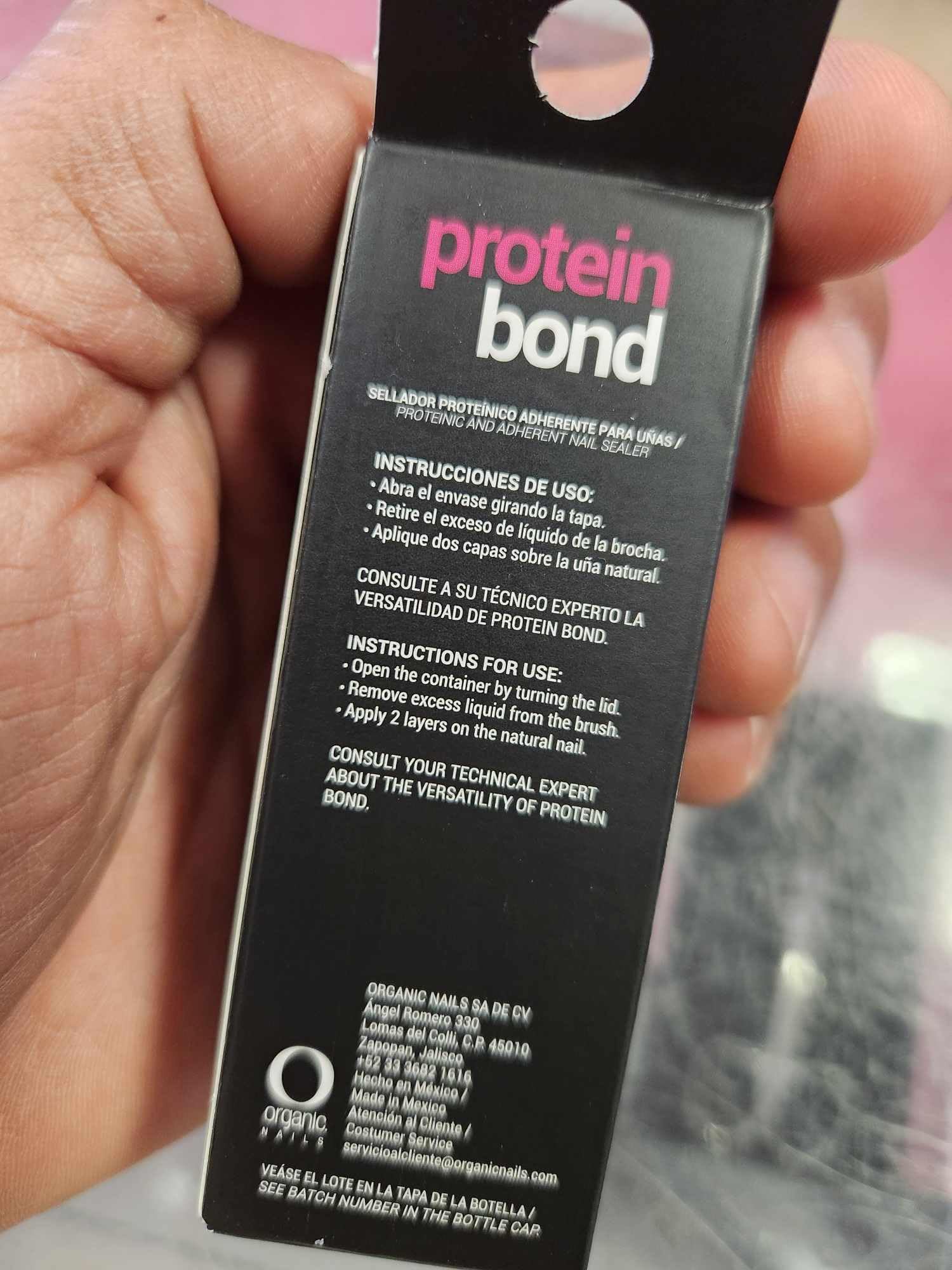 Extravaganza Nails protein bond primer 10ml label ingredients highlights protein-rich formula.