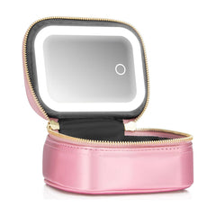 Extrei Gent small makeup bag with LED mirror close-up for portable on-the-go touch-ups