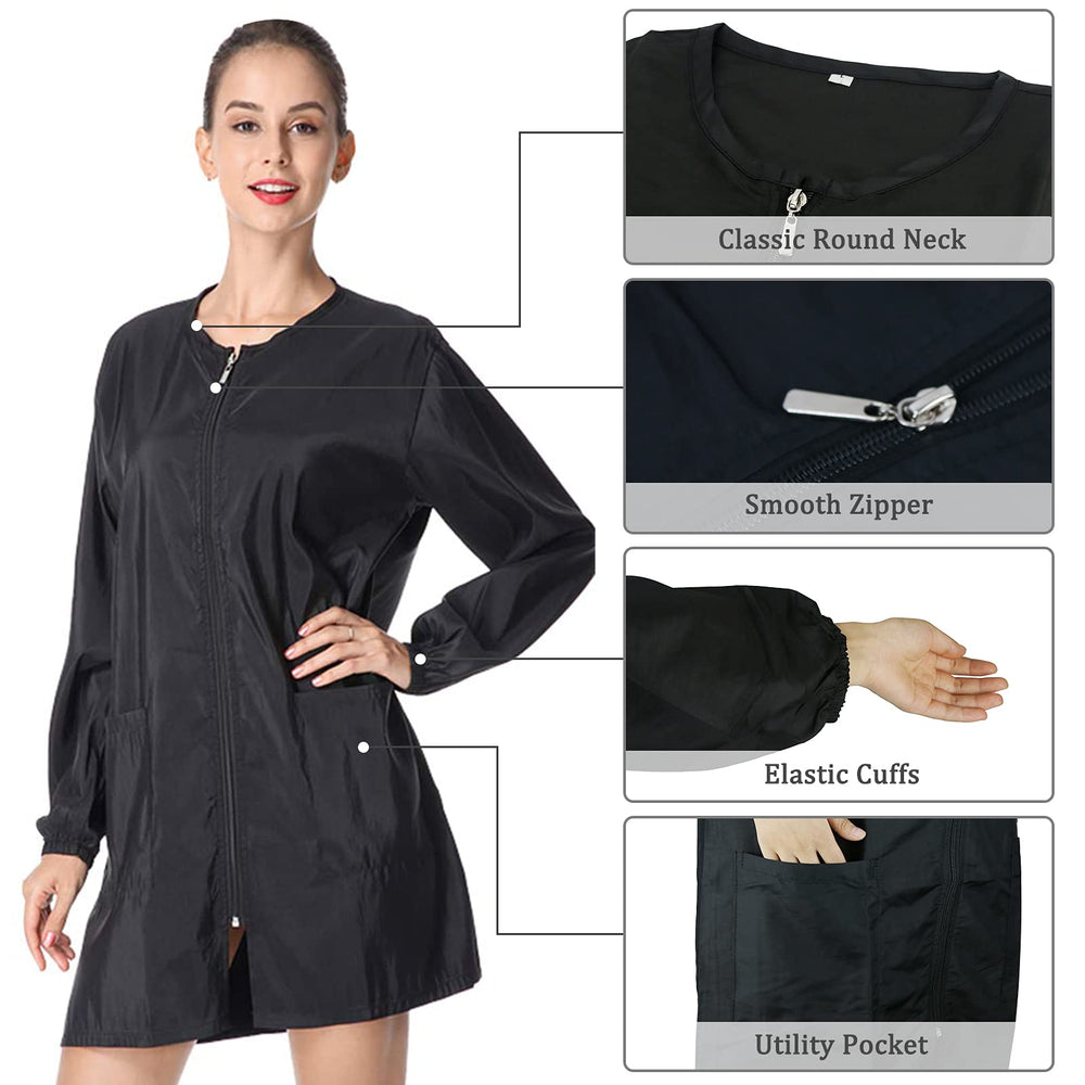 Delantal impermeable para peluquería Exttlliy con bolsillos grandes para herramientas.