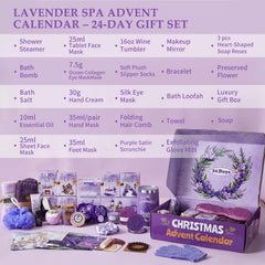 Exun lavender-soap-bath-salts display highlights calming scents and at-home spa rituals.