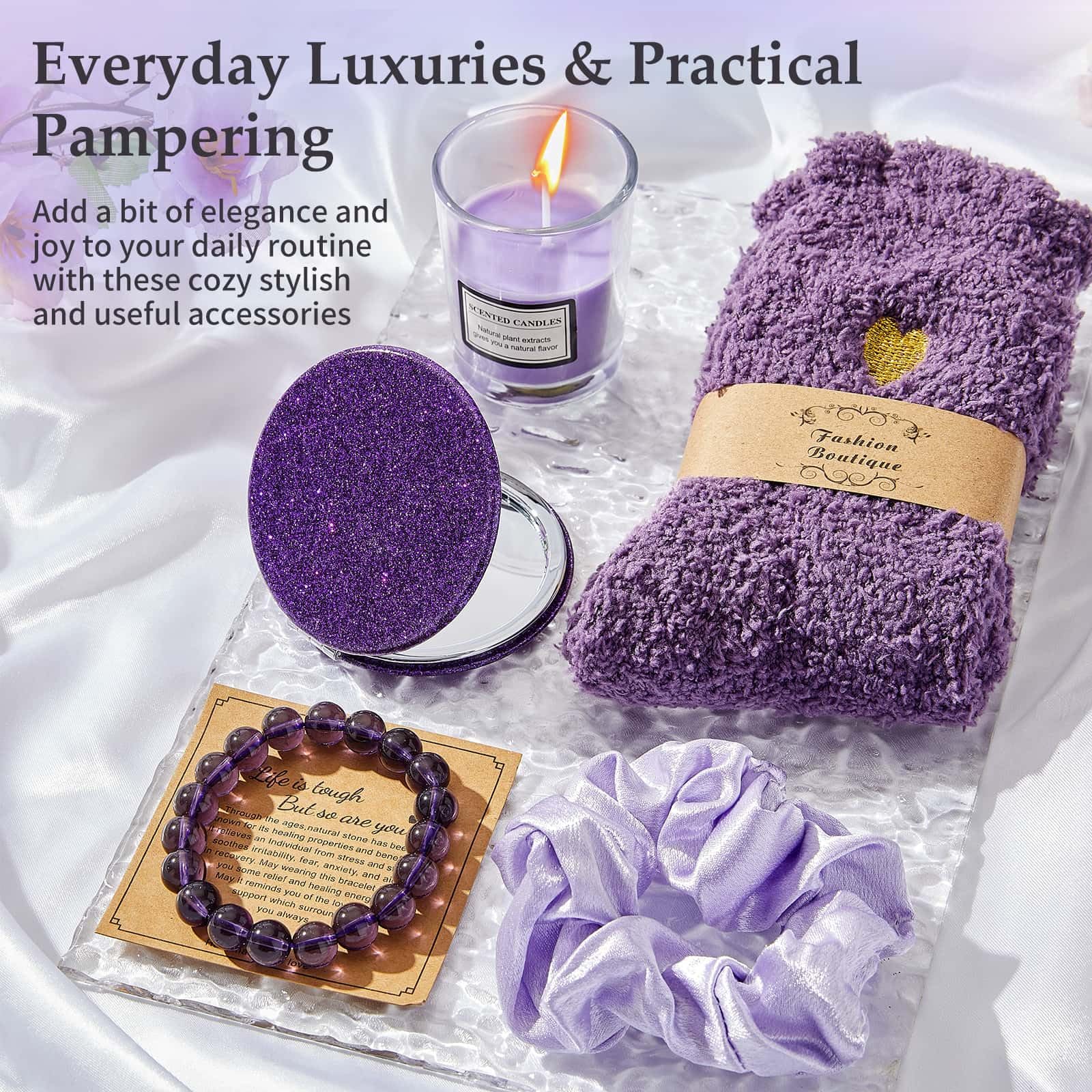 Exun plush-socks photo emphasizes comforting wear for chilly December days.