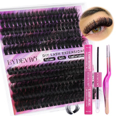 EYDEVRO eyelash extension kit full packaging for at-home use