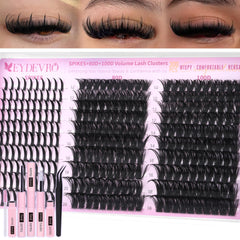 EYDEVRO lash-clusters-spikes close-up showing dramatic definition and edgy texture.