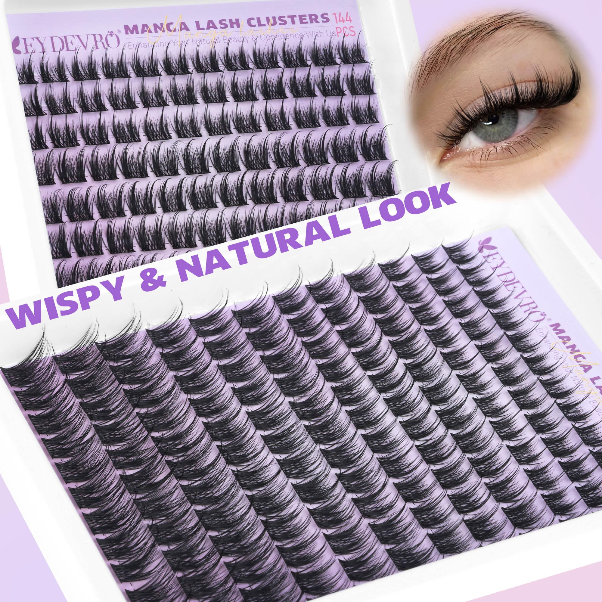 EYDEVRO lash tweezers and brushes kit enables precise cluster placement