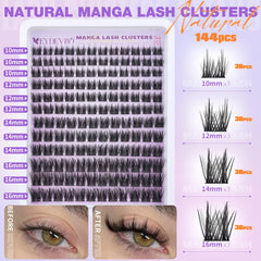 EYDEVRO manga lash clusters outer 16mm for dramatic outer lift