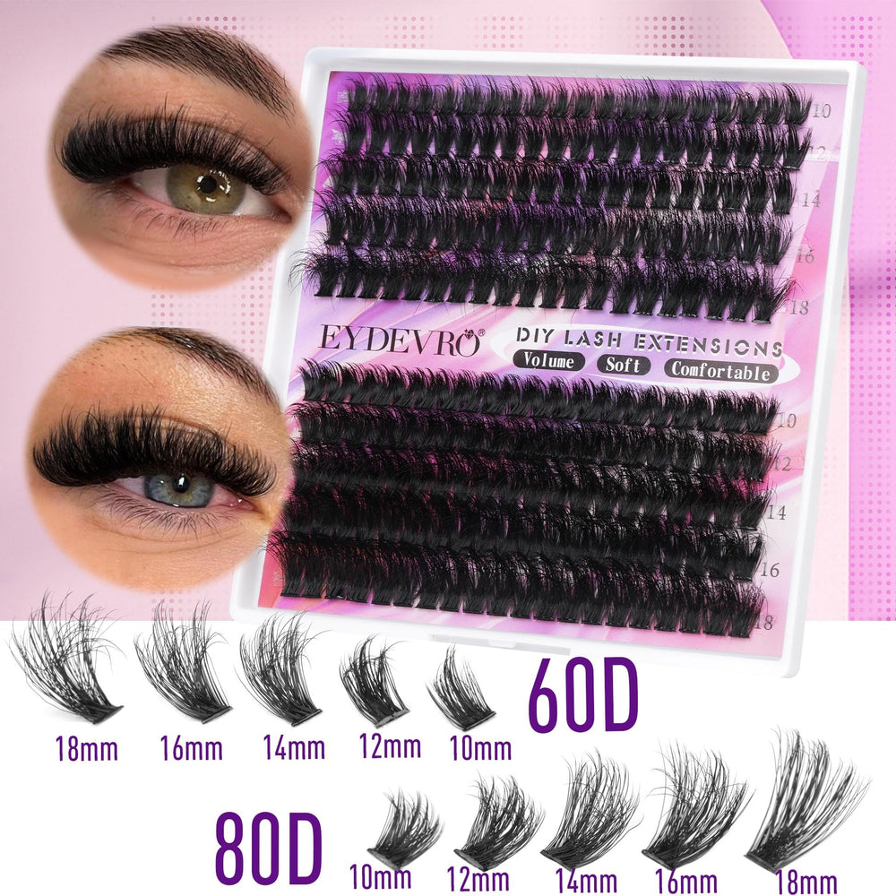 EYDEVRO mixed-length lashes 10-18mm for versatile eye looks