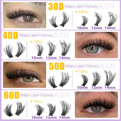 EYDEVRO wispy lash clusters closeup shows airy, romantic lash texture