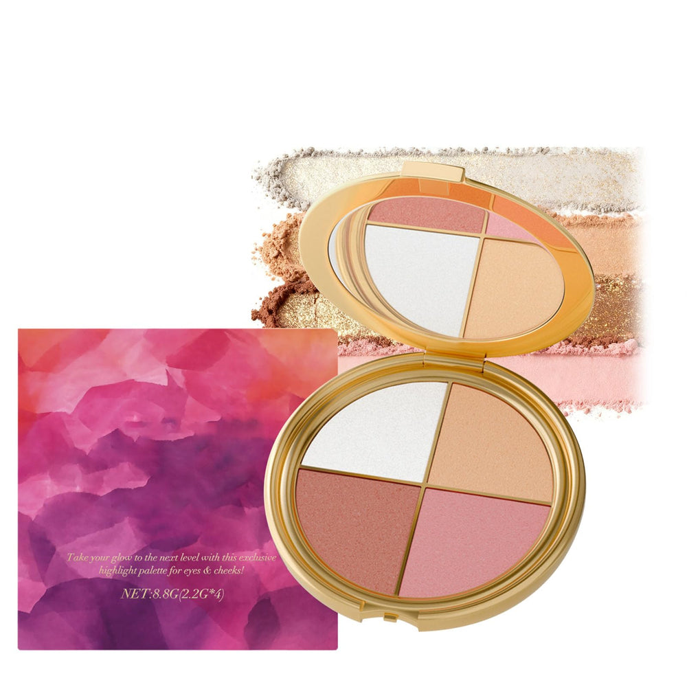 Eye & Cheek Palette open compact offers versatile shades for day-to-night looks.