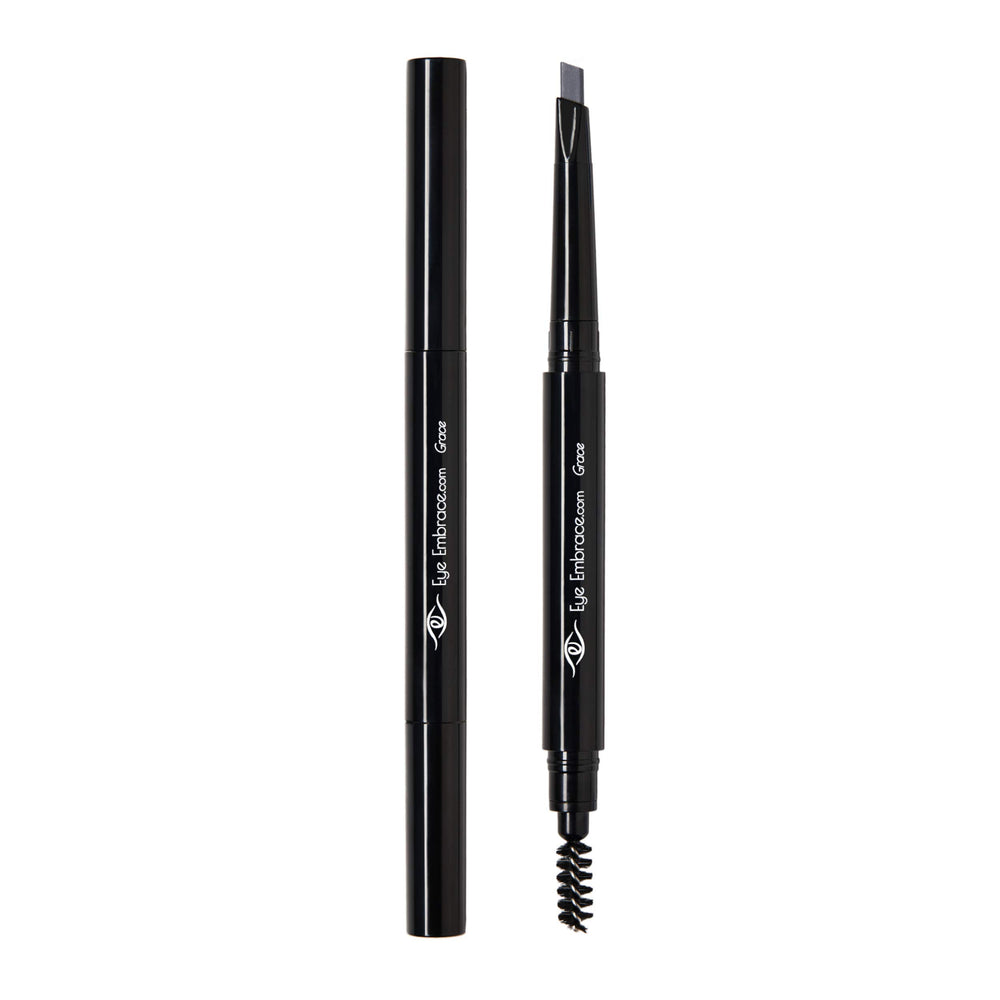 Eye Embrace Grace gray-hair shade swatch suitable for salt-and-pepper brows.