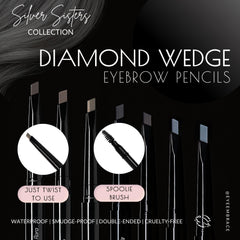 Eye Embrace Warm Betty diamond wedge applicator creates crisp brow edges.