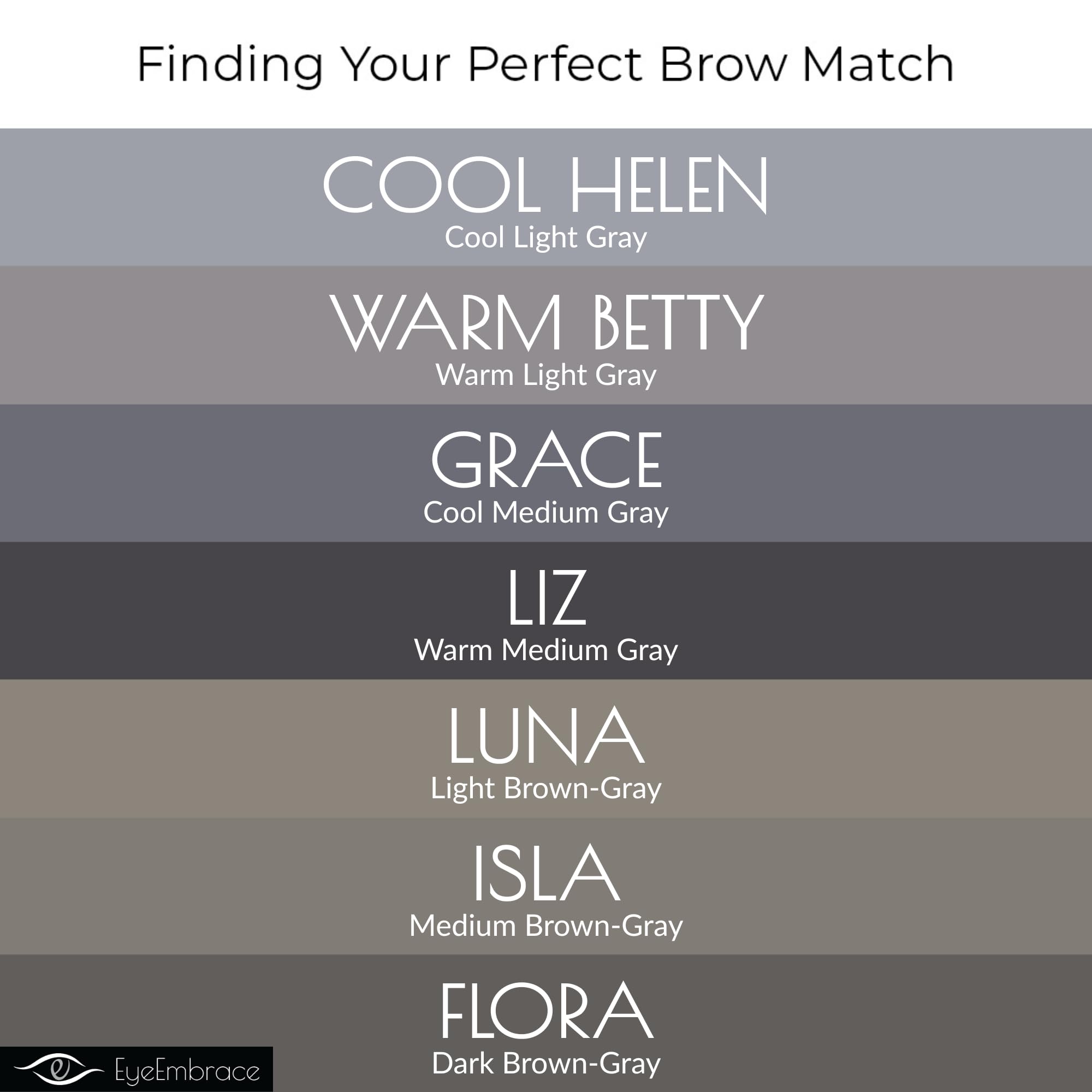Eye Embrace Warm Betty waterproof formula keeps brows defined all day.