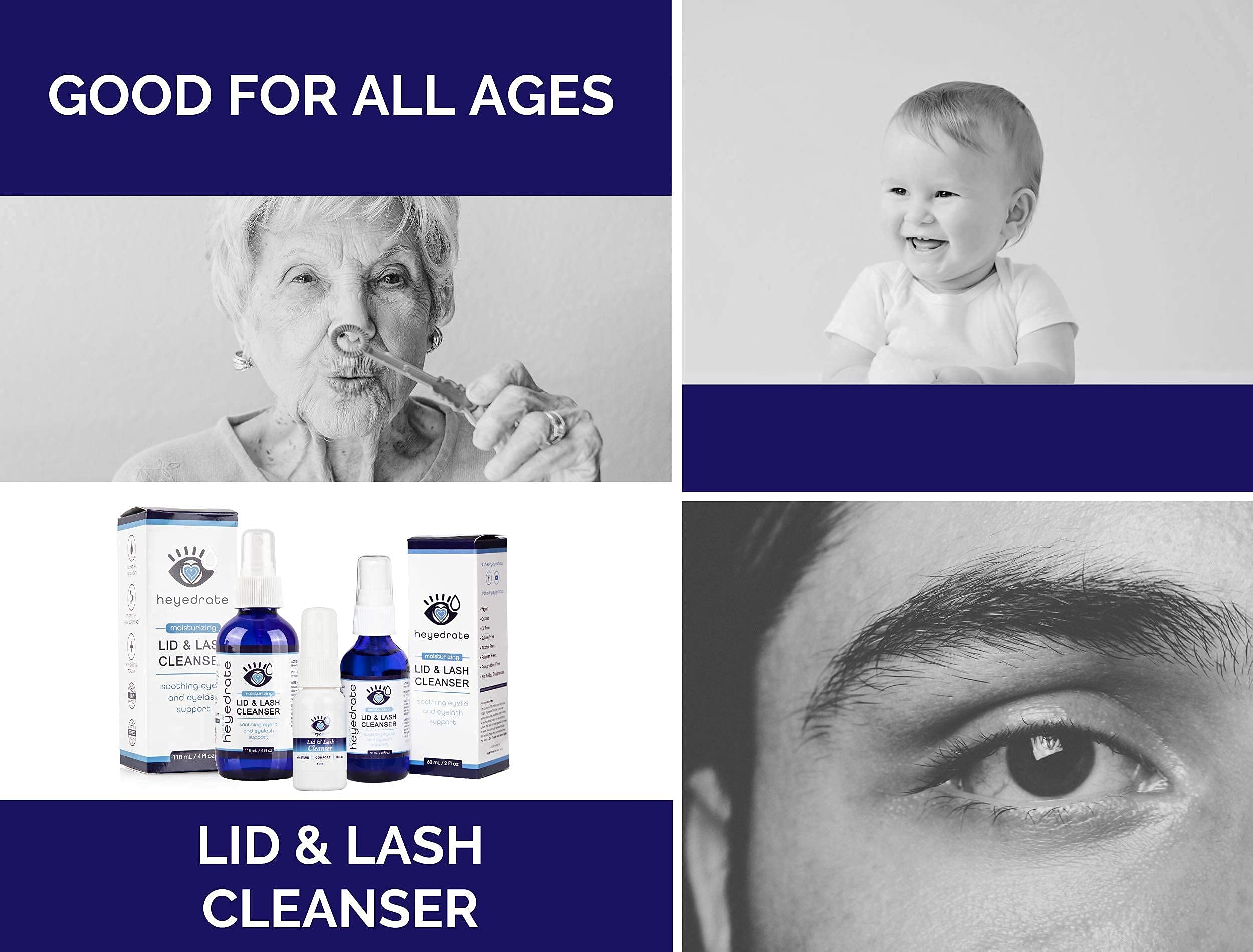 Eye Love lid-lash-cleanser-packaging shows sustainable 2oz glass bottle option.