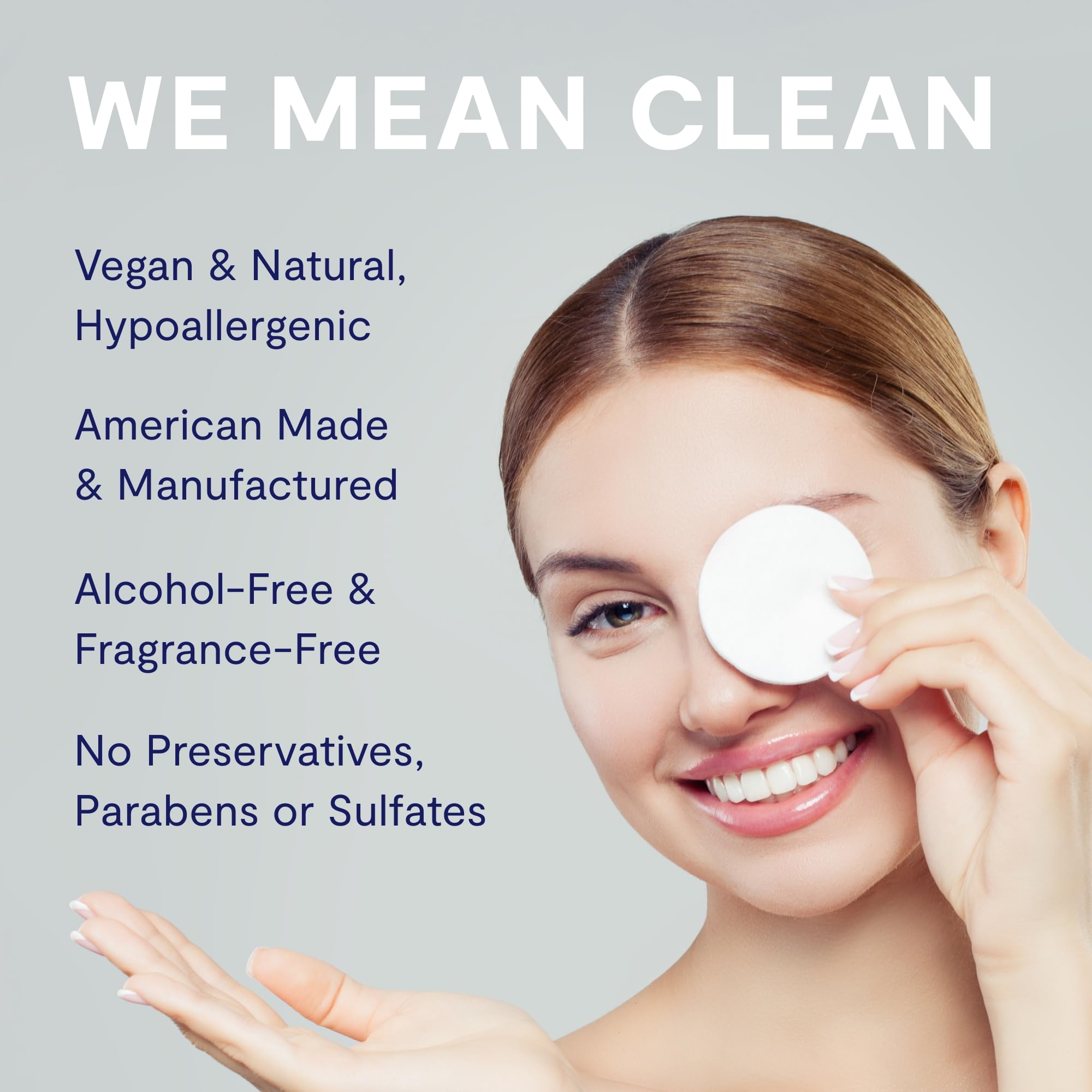 Eye Love Lid and Lash Cleanser pump-dispense demonstrates easy daily application.