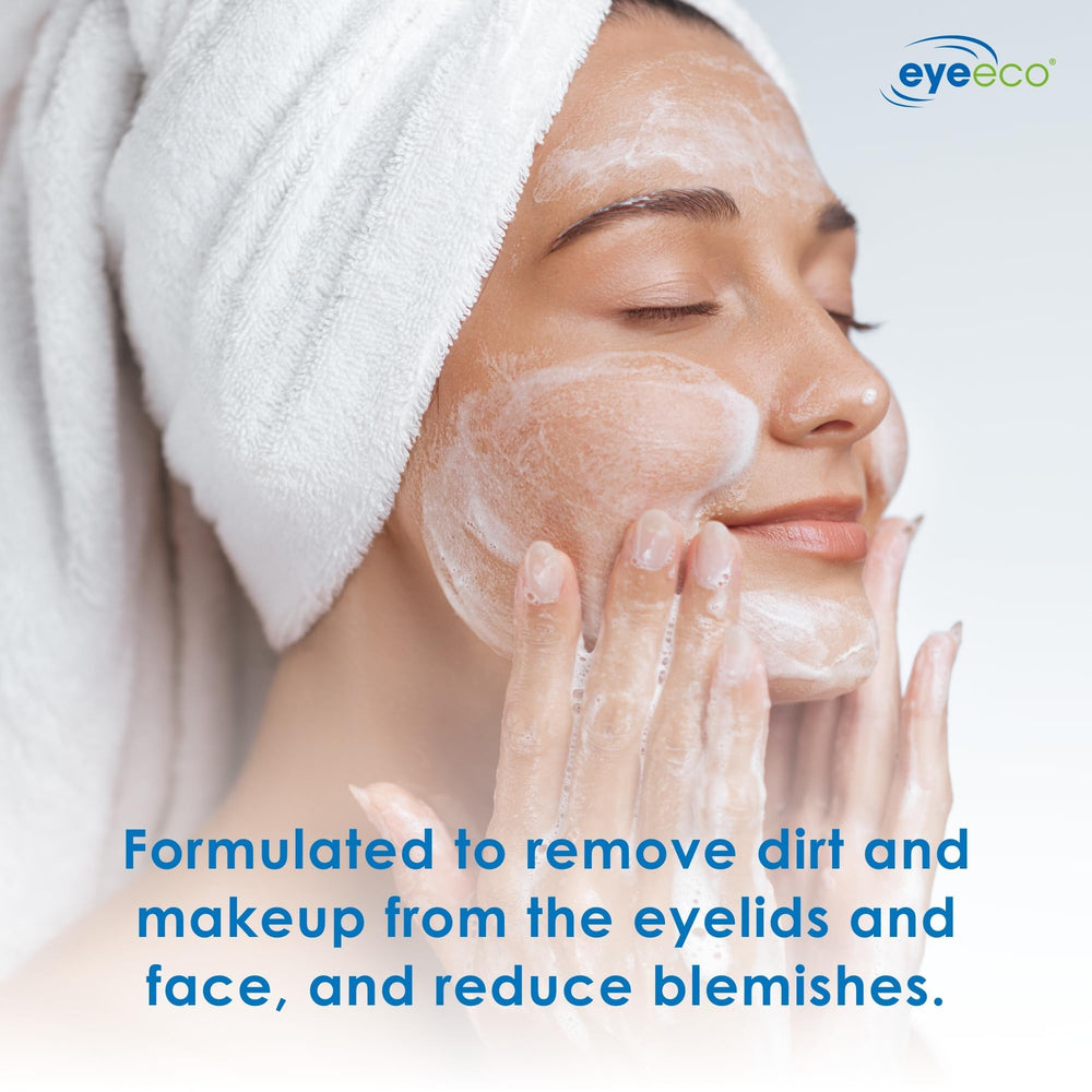 EyeEco eyelid hygiene routine setup image conveys convenient daily eye care.