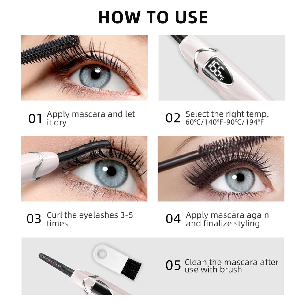EYECURL S600 battery indicator helps plan your styling session