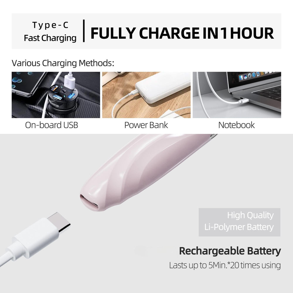 EYECURL S600 Type-C charging supports fast, on-the-go recharging