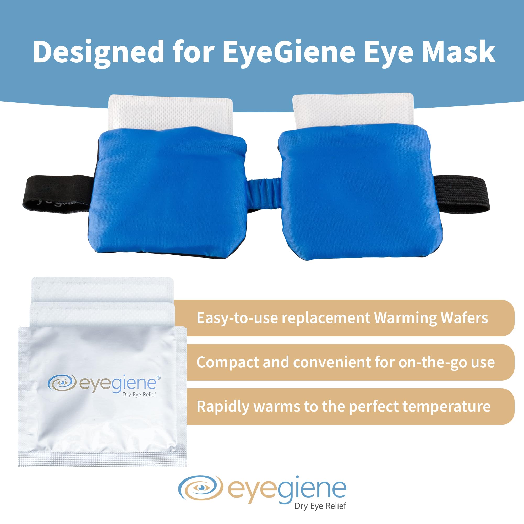 EyeGiene wafers out of pack close-up highlighting individual pairs for quick relief.