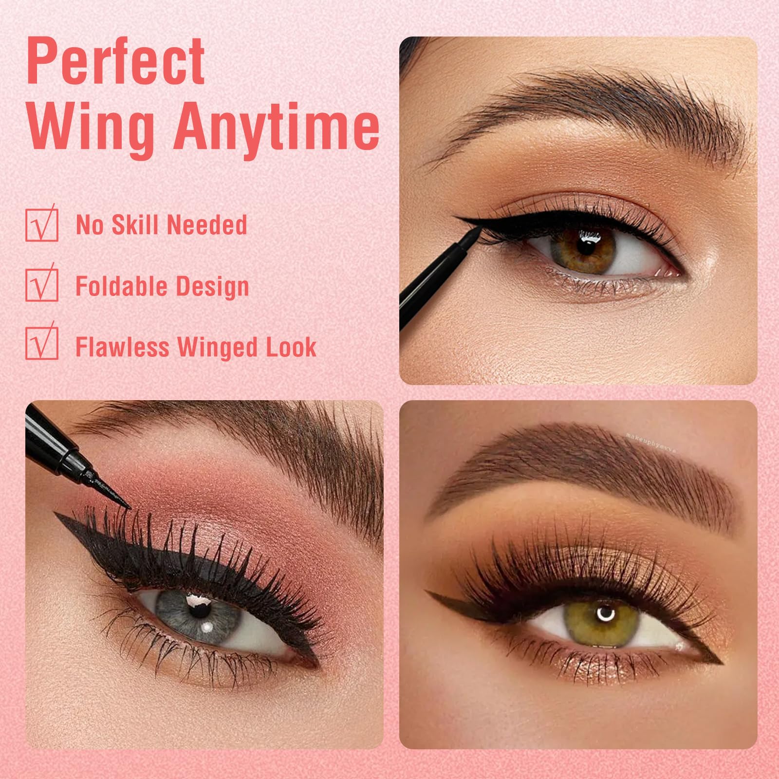 Eyeliner Stamp con corazon romantico para estilos rapidos.