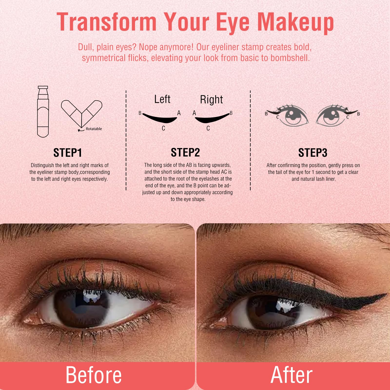 Eyeliner Stamp sin borrones gracias a su secado rapido.