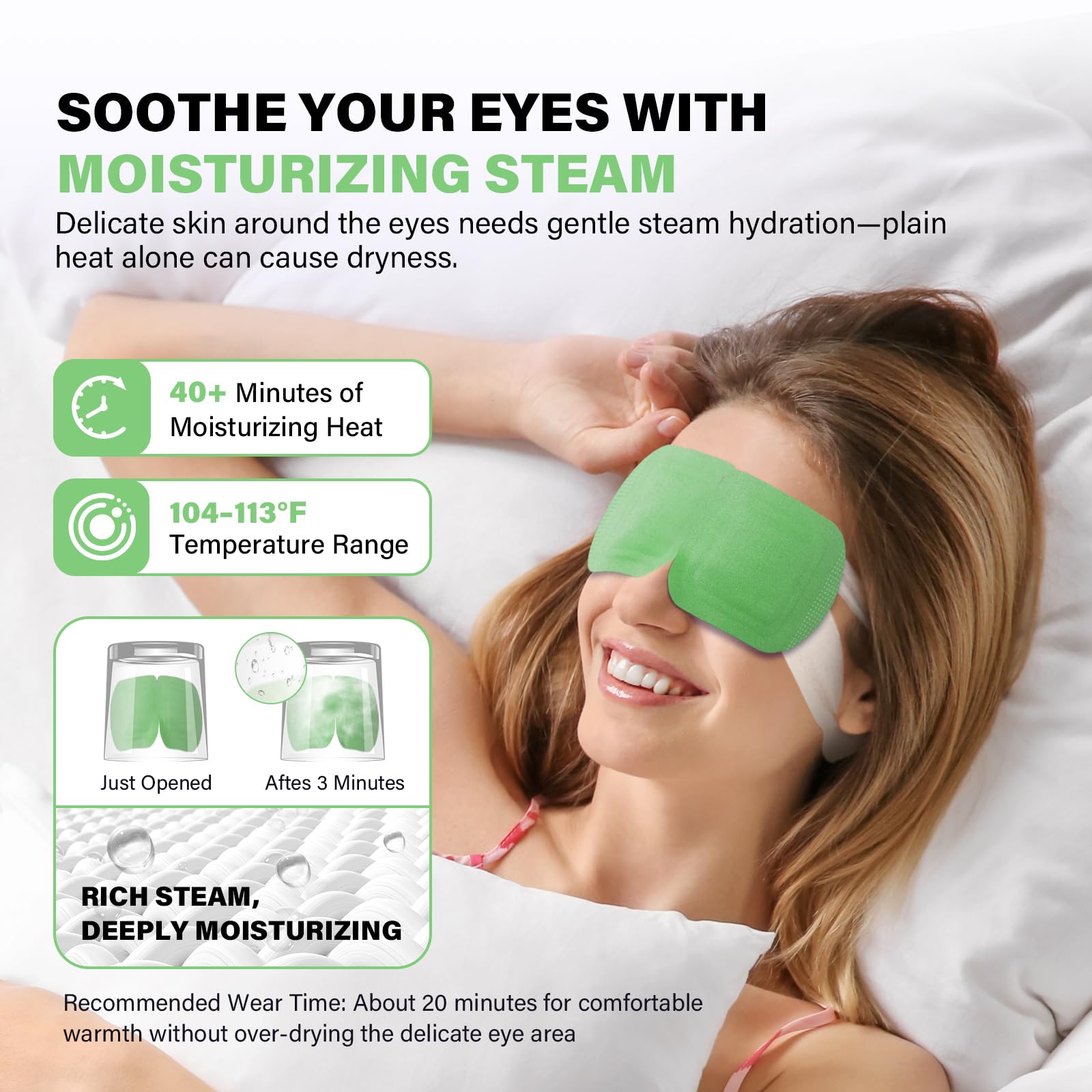Eyevana mask uses hypoallergenic lint-free fabric for sensitive skin comfort.