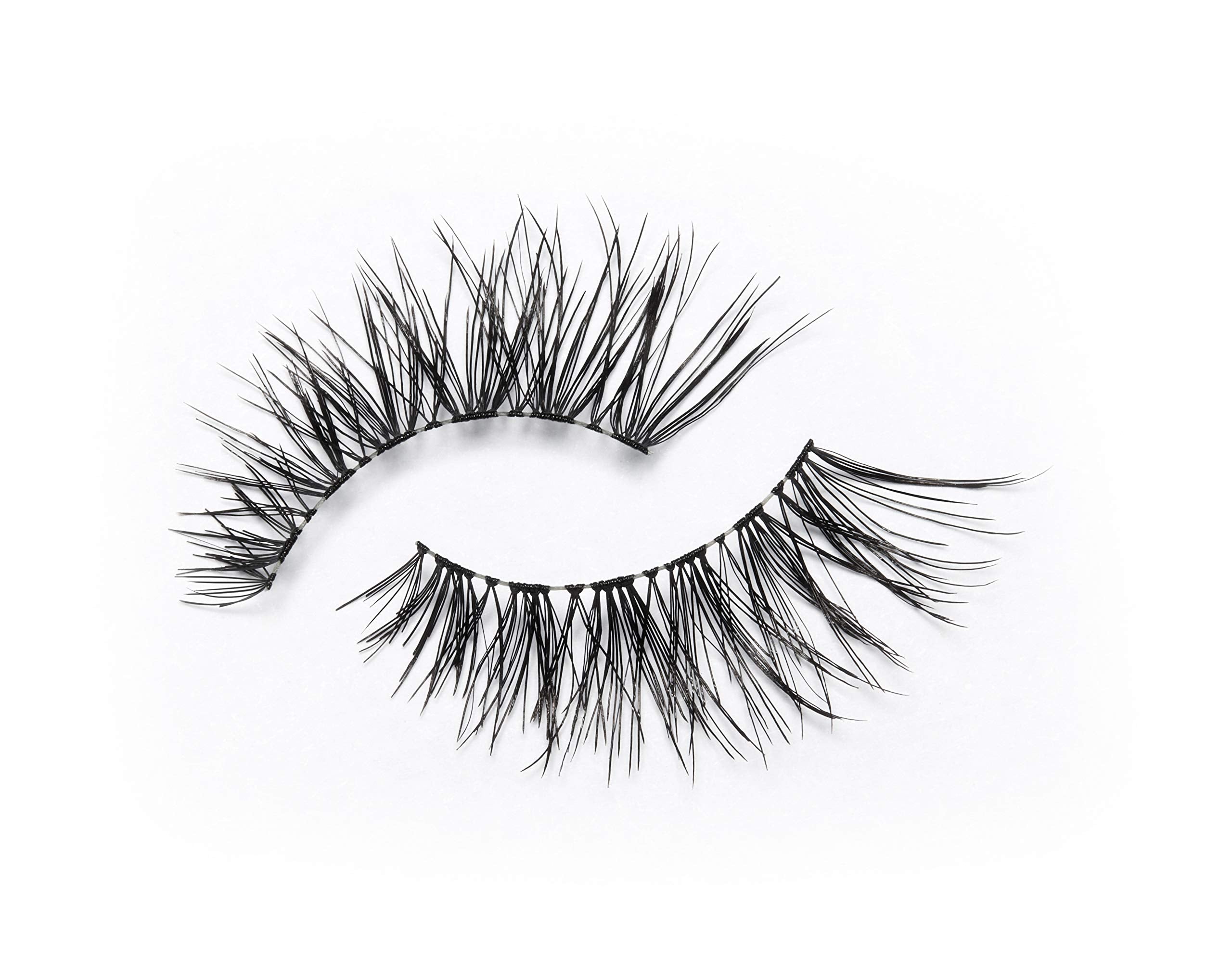 Eylure Fluttery Light 008 close-up shows twisty texture for creative makeup looks.