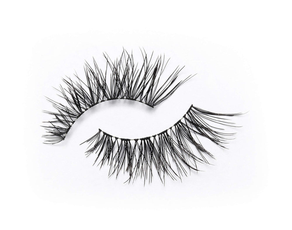 Eylure Fluttery Light 008 close-up shows twisty texture for creative makeup looks.