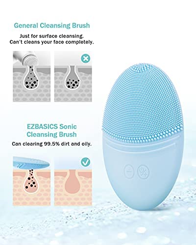EZBASICS facial cleansing brush inductive charging—cordless convenience with quick full charge