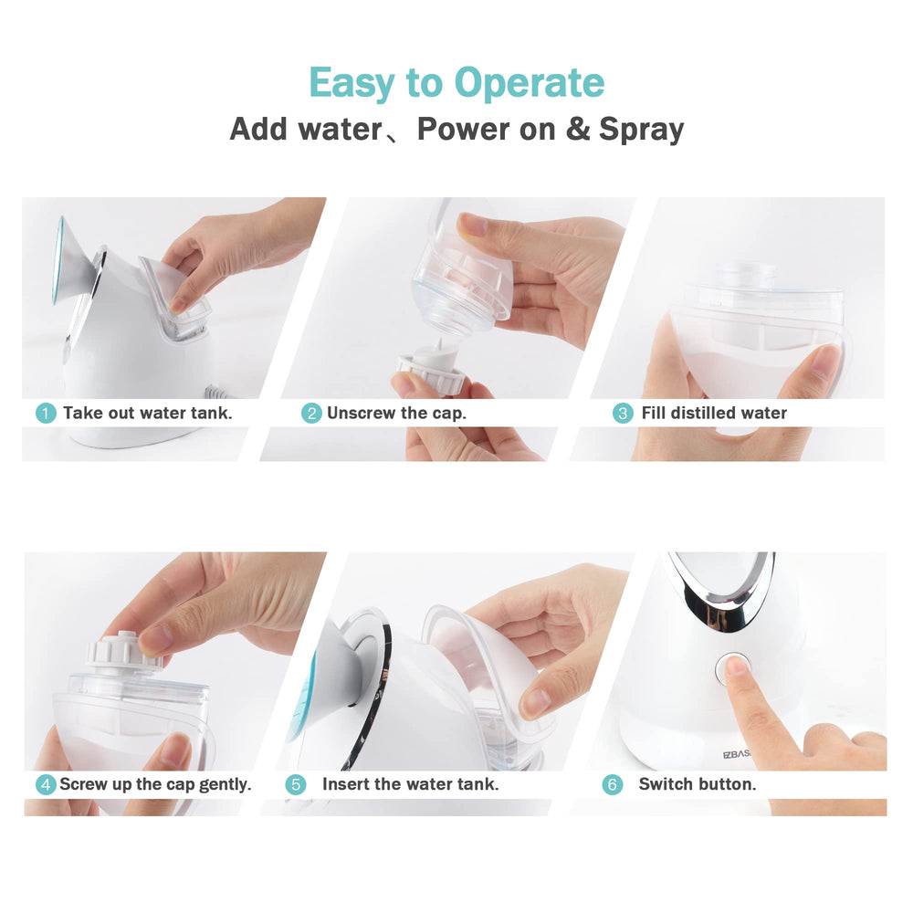 EZBASICS facial steamer 5-piece skin kit preview for post-steam care.