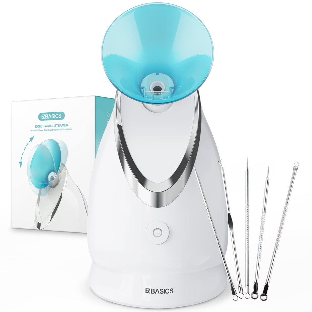 EZBASICS facial steamer product view for at-home pore care.