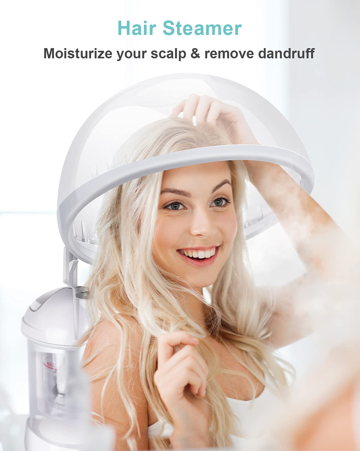 EZBASICS hair steamer water tank ready for refill.