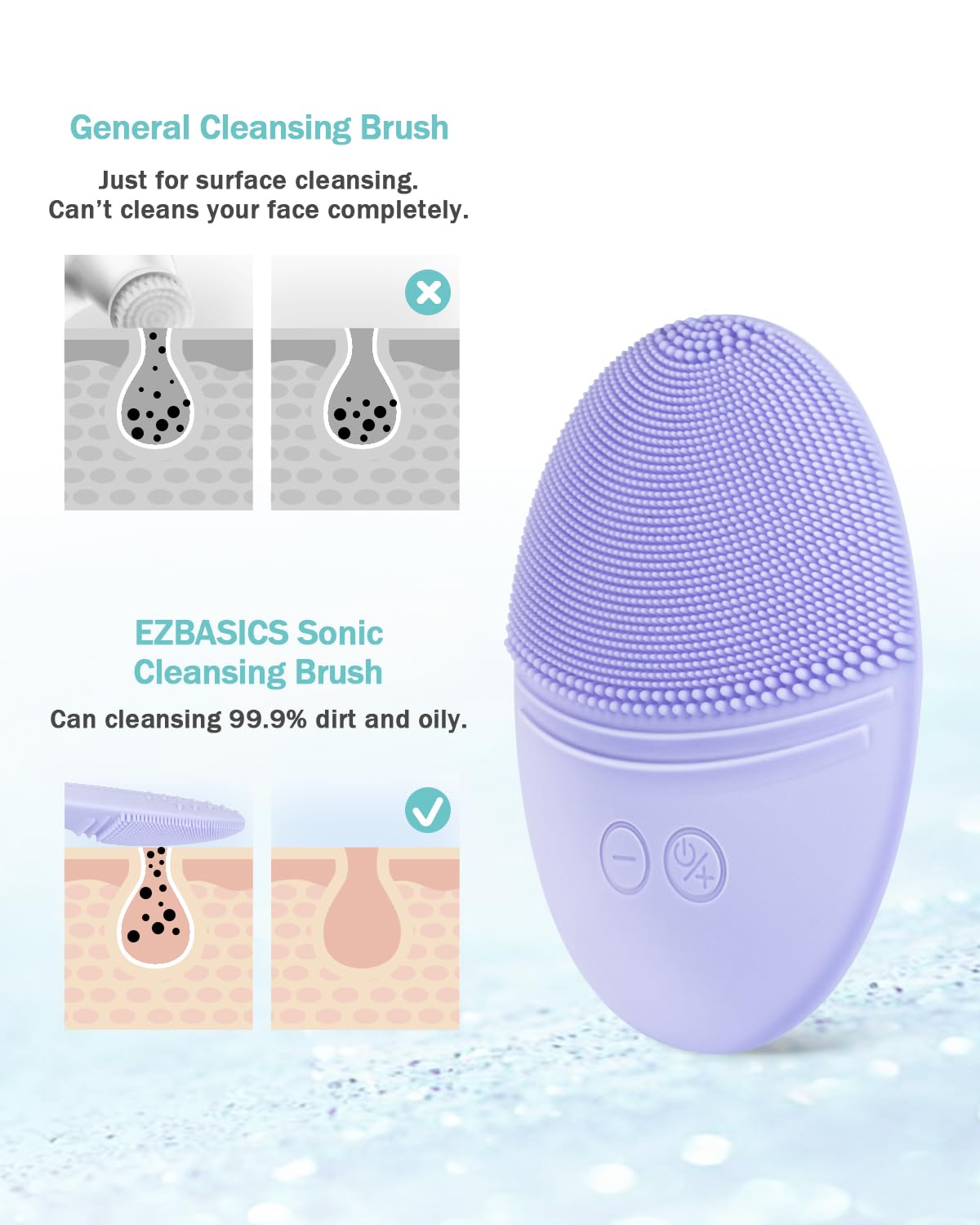 EZBASICS inductive charging dock offers cable-free charging.