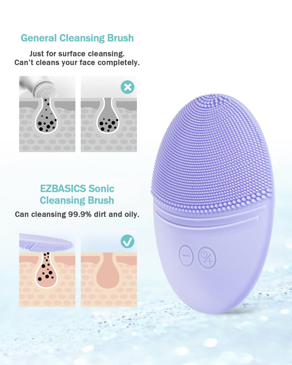 EZBASICS inductive charging dock offers cable-free charging.