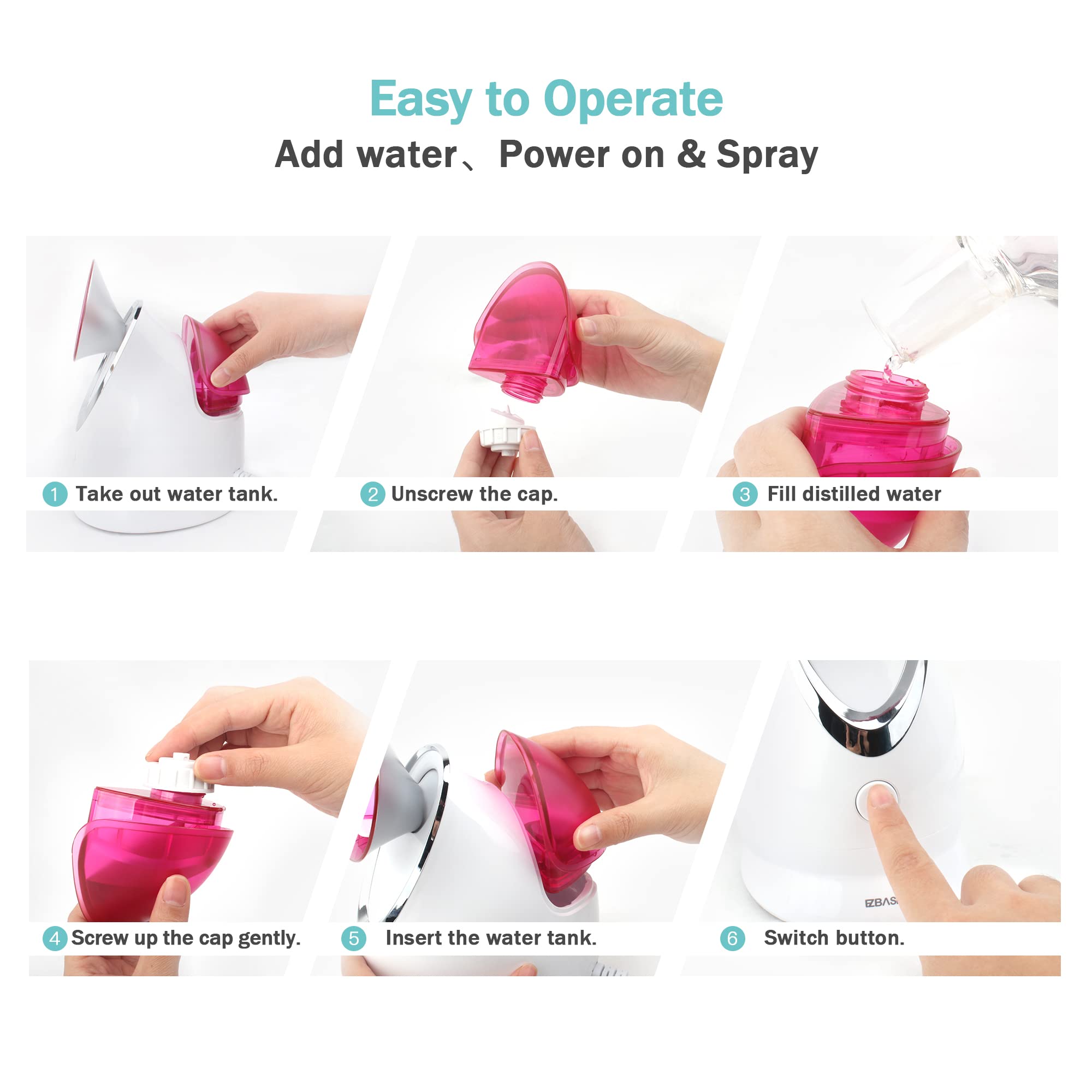 EZBASICS steamer auto-shut-off guarantees safe use as water runs dry.