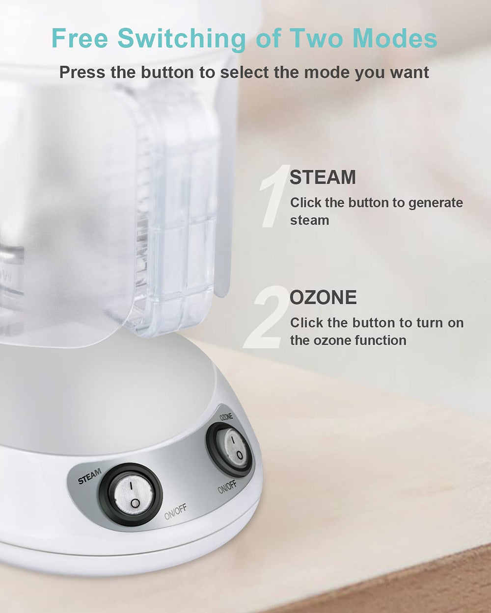 EZBASICS steamer with beep and auto turn-off safety features.
