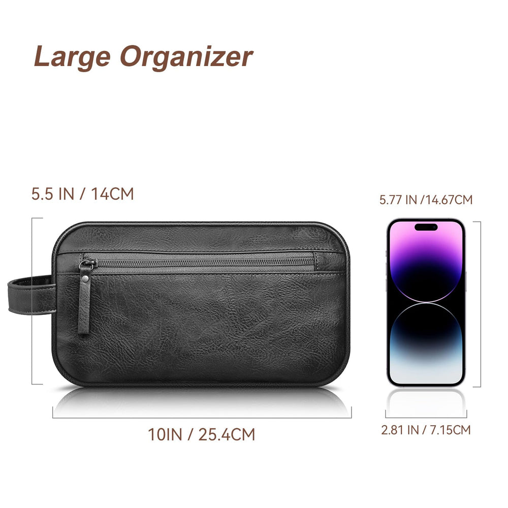 Ezday travel toiletry bag in travel scenario with compact carry-on complements packing routine.