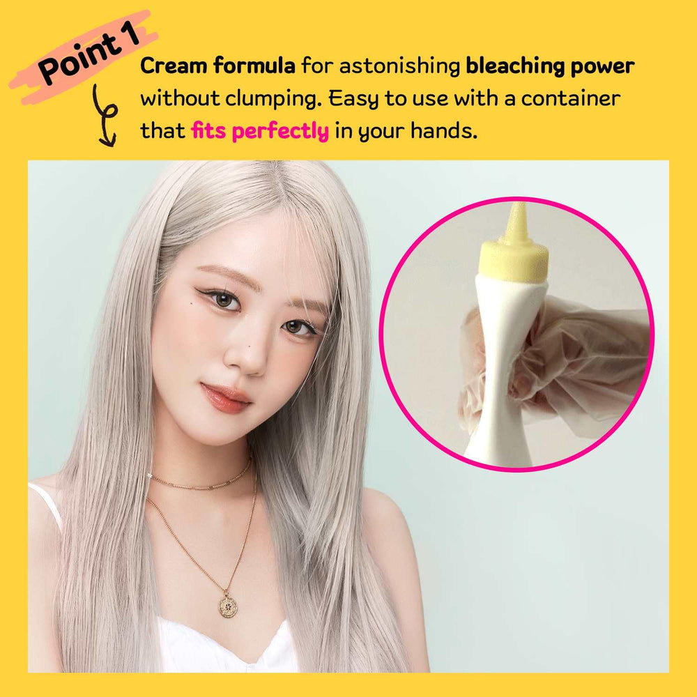 ezn no1 ampoule visual highlights soothing conditioning step post-bleach.