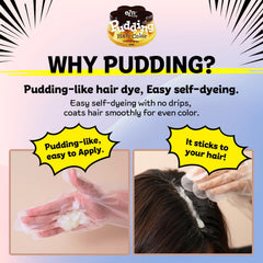 eZn Pudding Hair Dye with keratin ingredient nourishes while coloring.