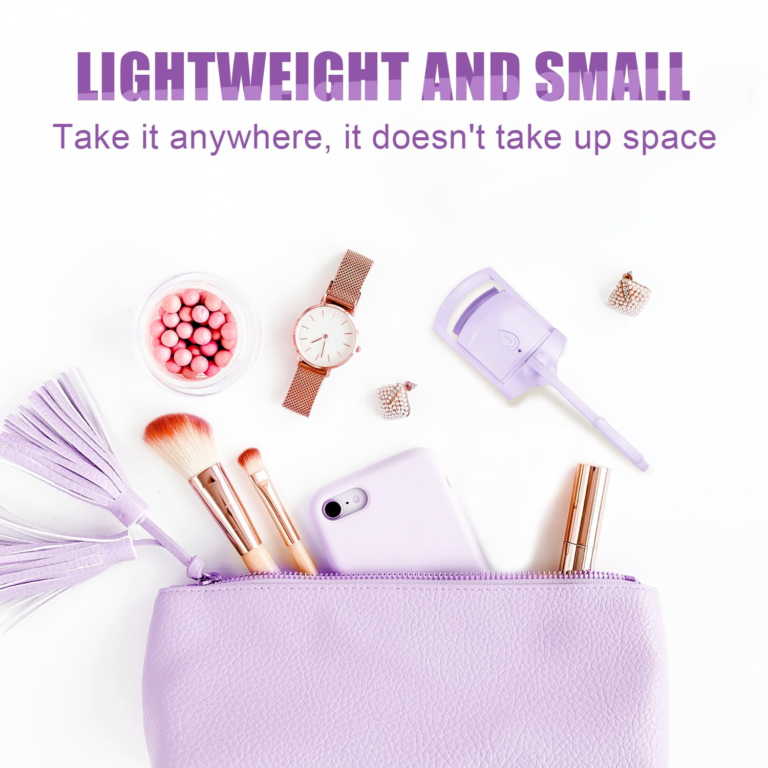 F BOMB compact design with travel case for on-the-go touch ups.